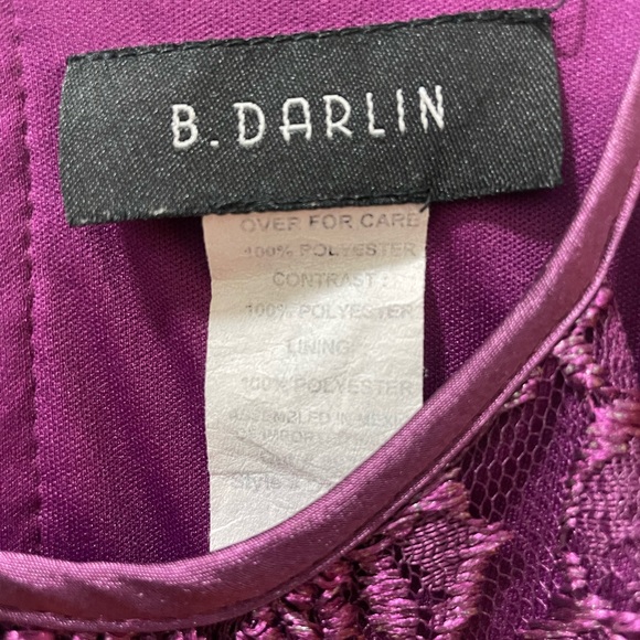 B Darlin Elegant Purple Lace Dress - Picture 5 of 5